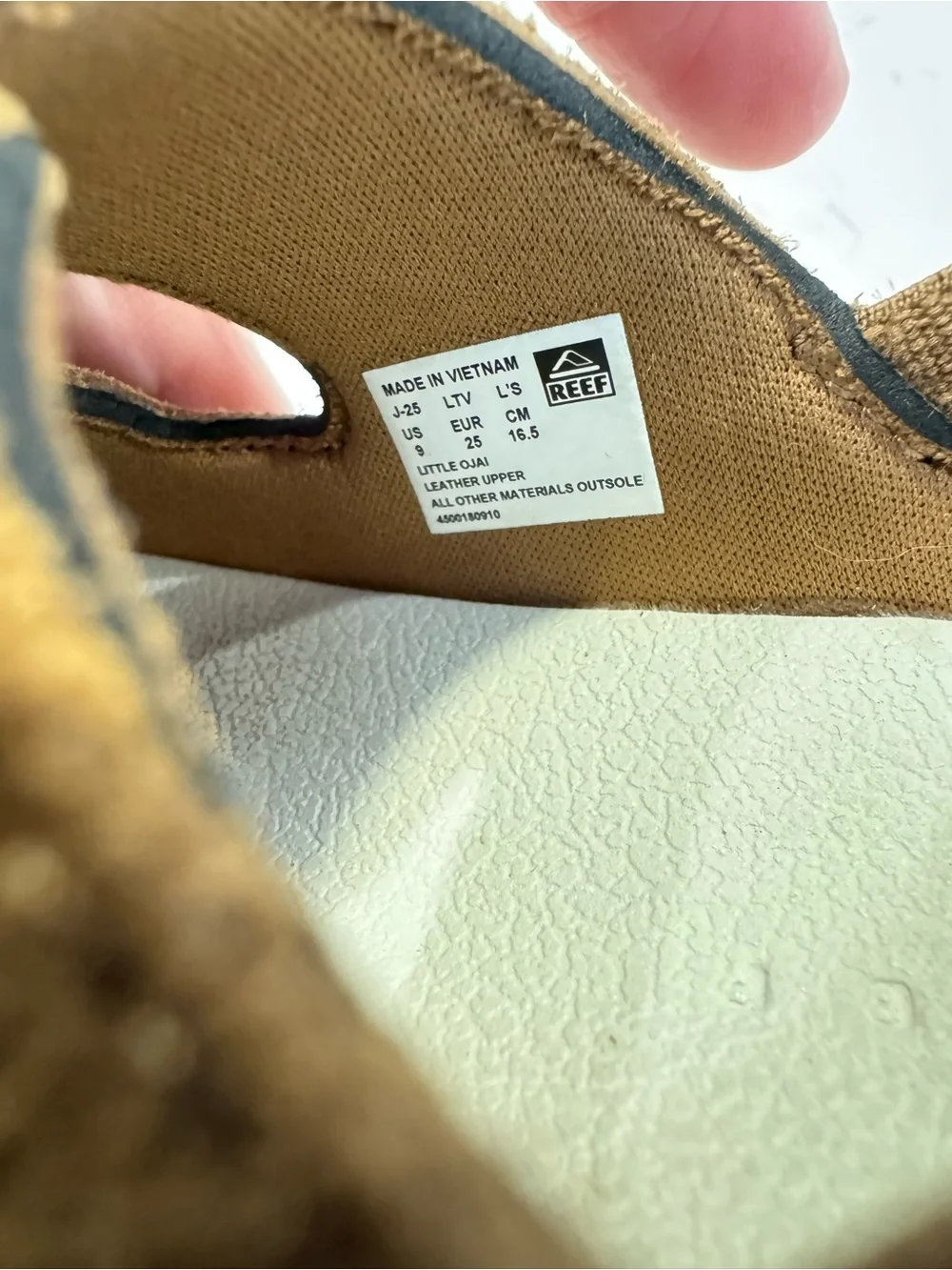 Reef Kids' Little Ojai sandals in tan suede Toddler size 9